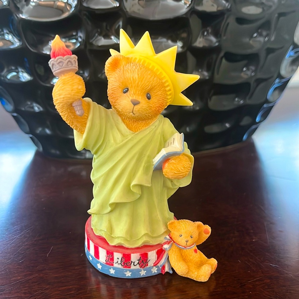 Cherish Teddies – Libby “My Country Tis of Thee” Statue of Liberty, Figurine